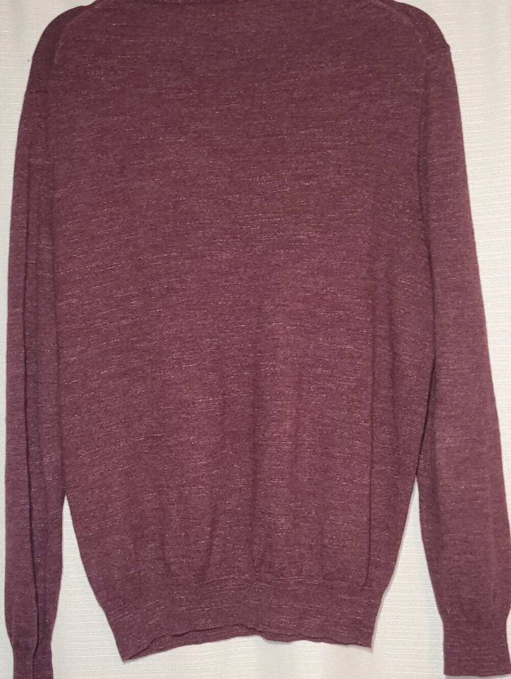 J. Crew Men's V-Neck Sweater in Heathered Burgundy